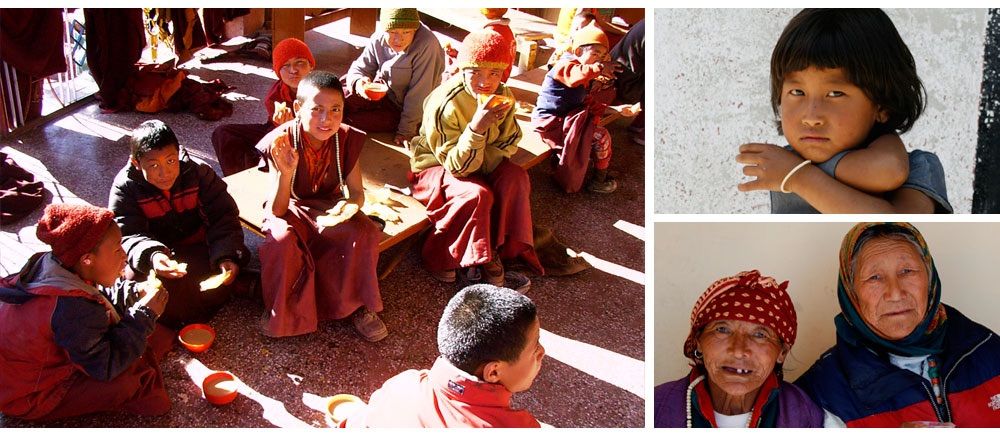 Himalaya Hilfe: Children and old people from sponsored projects